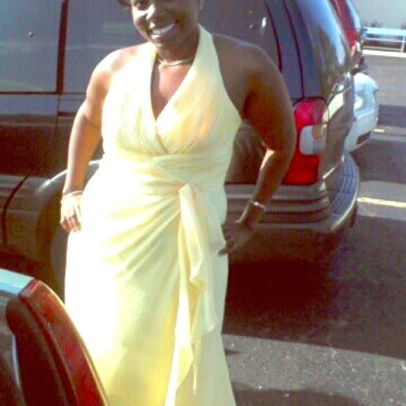 Buttercup yellow formal dress