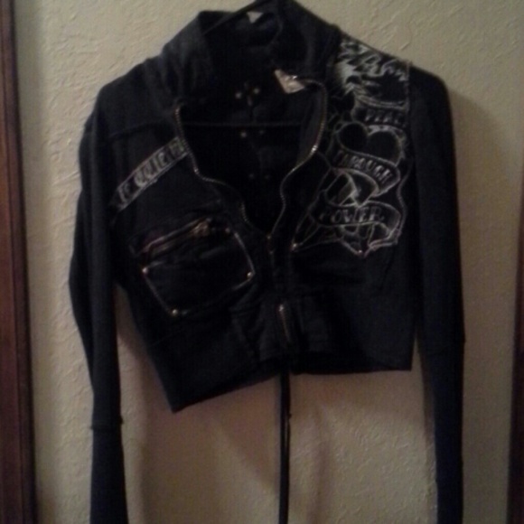 Salvage punk cotton lace up rocket jacket
