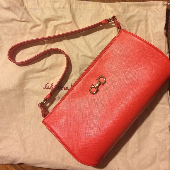 Orange Ferragamo handbag