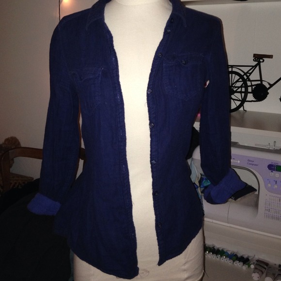 Blue Button up