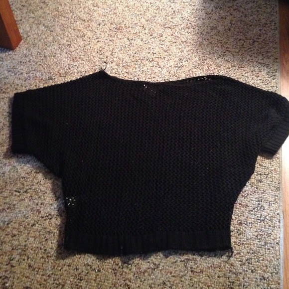Black crop top sweater