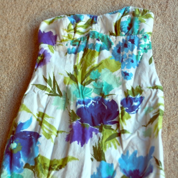 Strapless floral sundress