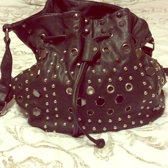 Urban Expressions black drawstring hobo bag