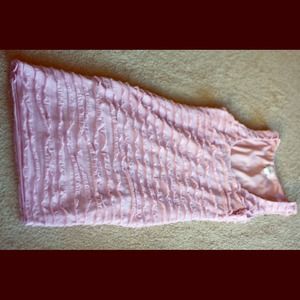 Pink frill striped dress