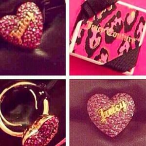 Juicy couture pink diamond monogram  ring