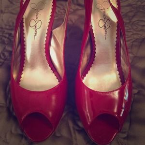 Jessica Simpson red heels
