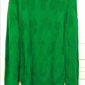 'Boyfriend's' sweater...Green Shamrock