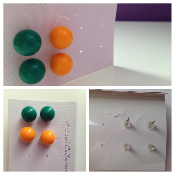 Green and Orange studs