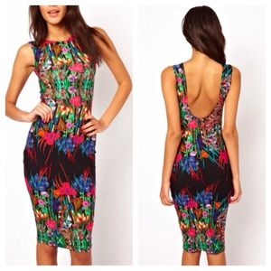 Asos Floral Reflection Midi Dress🌺