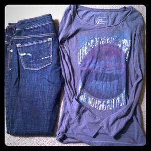 American Eagle jeans and shirt