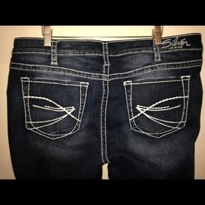 Never worn women's silver aiko dark denim jeans 20