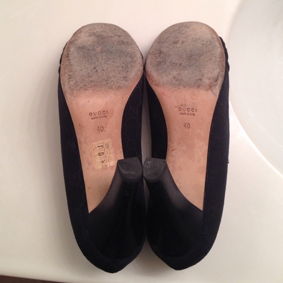 GUCCI Black Open Toe Pumps - Picture 3 of 4