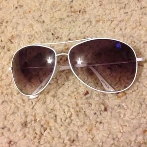 Forever 21 white aviators