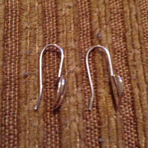 Silver Heart Earrings - Picture 2 of 2