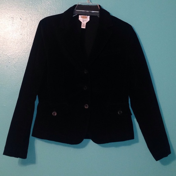 Talbots black corduroy blazer