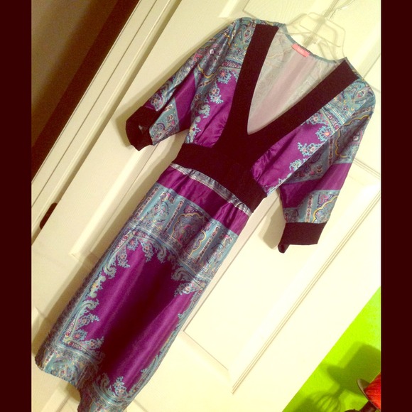 Satin kimono style dress