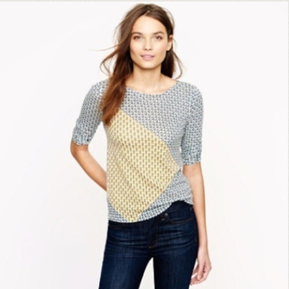 SOLD J. Crew geometric print tee