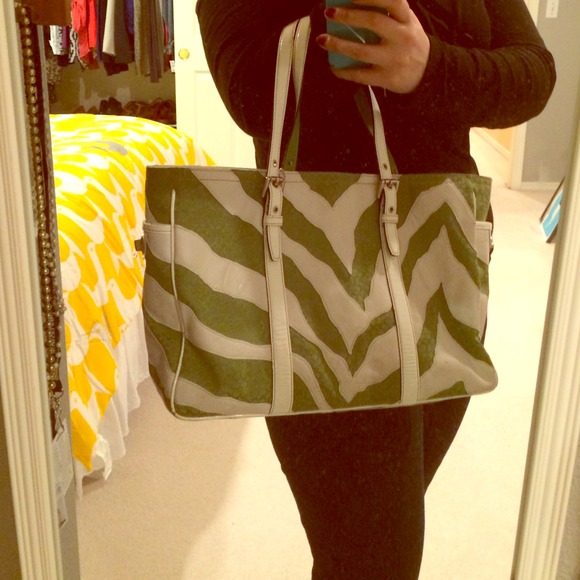 REDUCED! Coach zebra tote