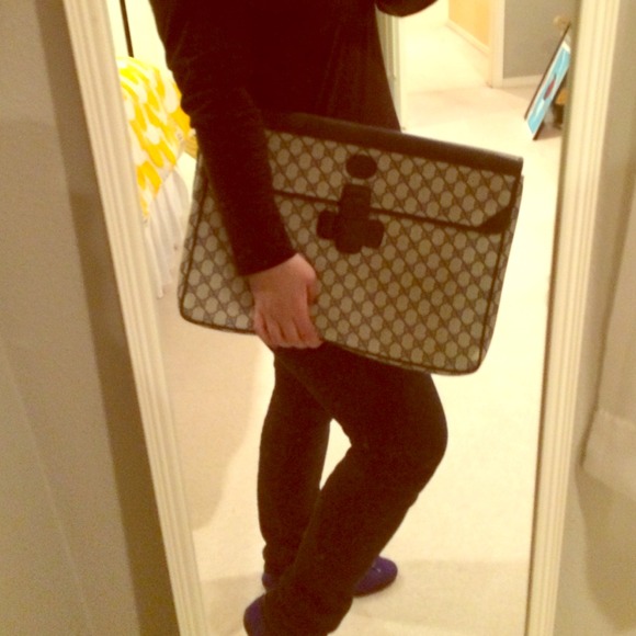 Authentic Vintage Gucci oversized clutch