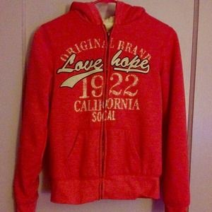 📍Sold📍Pink zip up, hooded sweatshirt