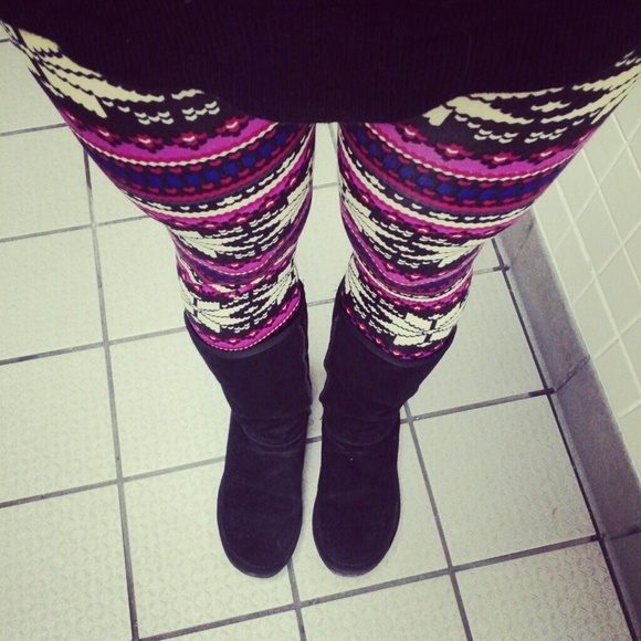 Purple and pink leggings