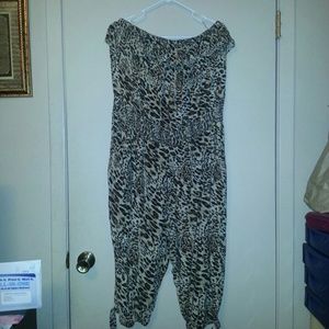 Cheetah Strapless Romper (2x)