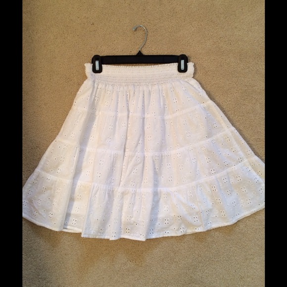 GIVEN TO CHARITY. White Skirt