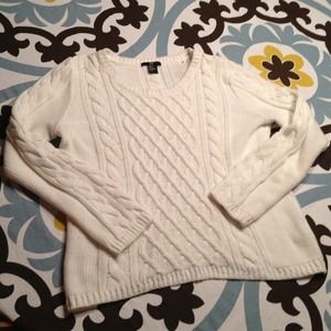 Cream Cable Knit Sweater