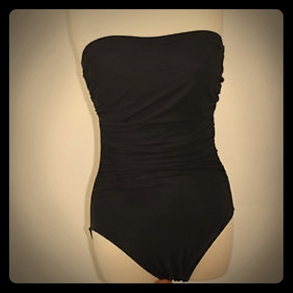 Swim Shaper,Miracle Suit,Black,Bandeau,Swimsuit
