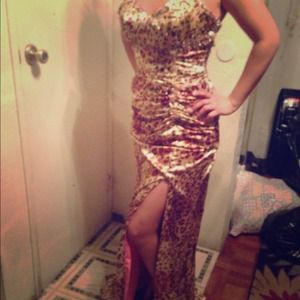 leopard dress#party#nice  new with tags