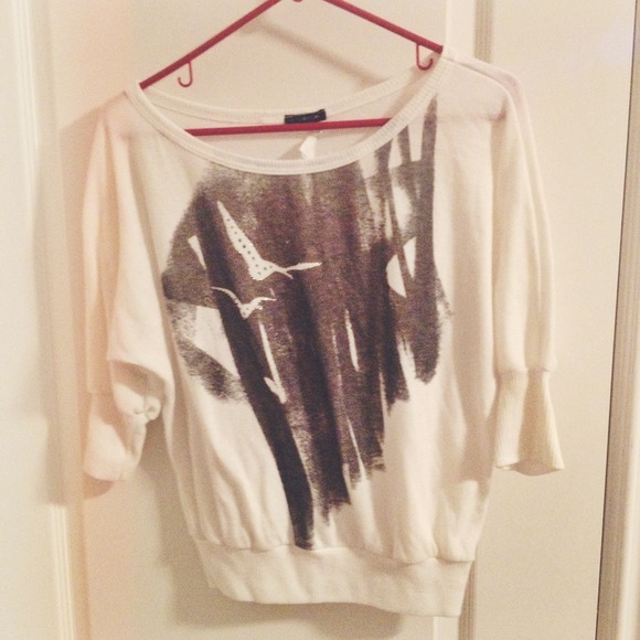 Slouchy Cream Sweater Top
