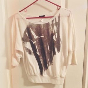 Slouchy Cream Sweater Top