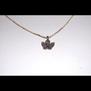 Silver butterfly necklace
