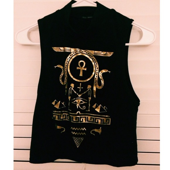 Egyptian Print Crop Top