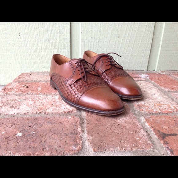 Mezlan Shoes Mens 85 Mezlan Brown Leather Oxfords Dress Shoes