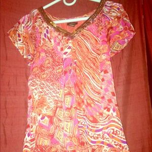 Bright spring/summer top with sequins