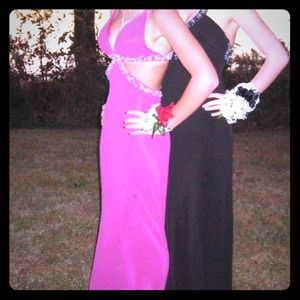 Fuchsia prom dress size 0 worn once