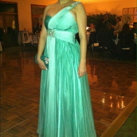 Teal formal dress used only once