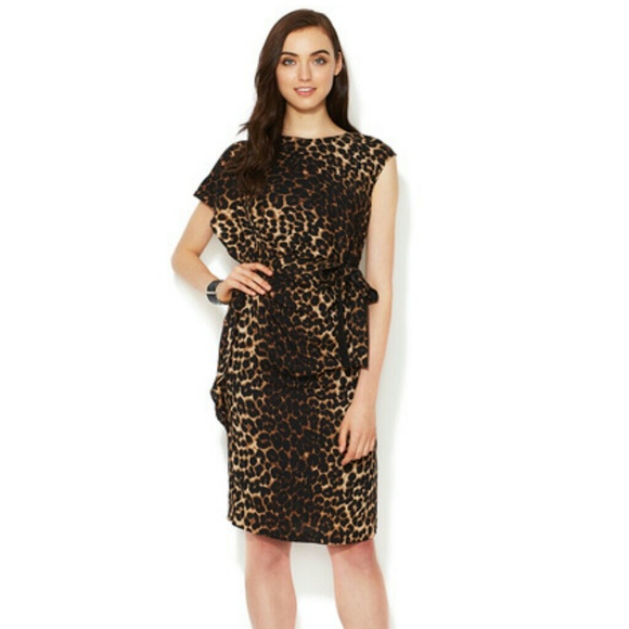 💖HP💖Lafayette 148 Leopard Print Dress - Picture 2 of 4