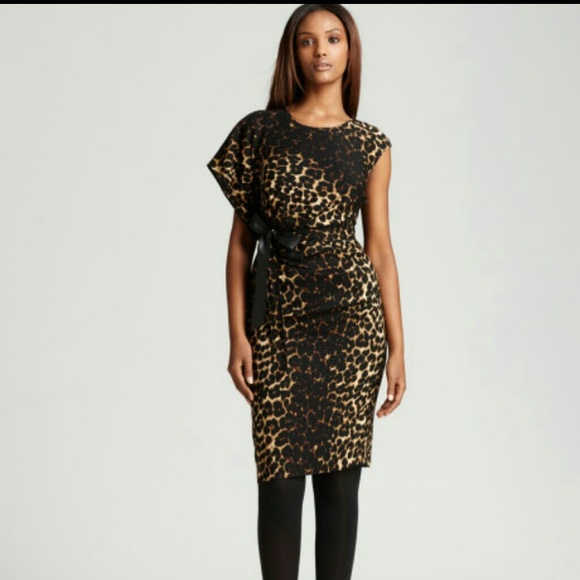 💖HP💖Lafayette 148 Leopard Print Dress - Picture 3 of 4