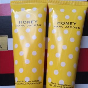 Shower gel and body lotion.