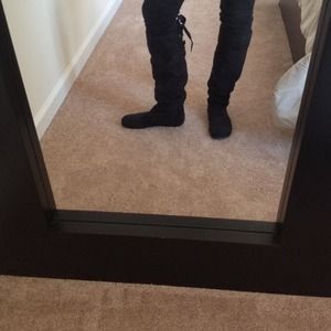 Madden Girl suede black boots