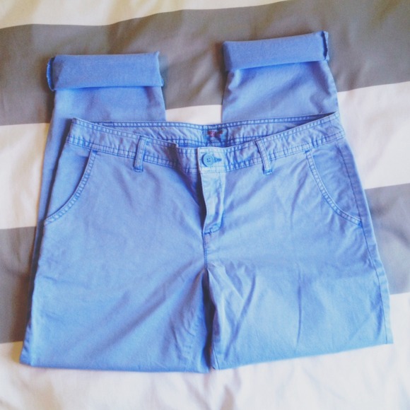 🚫BUNDLED🚫 Periwinkle boyfriend fit cropped pant