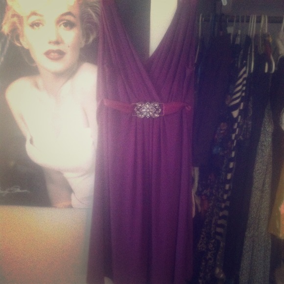 Purple dress size 16 w/ belt