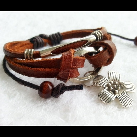 Rawhide 3 strap bracelet. Last one