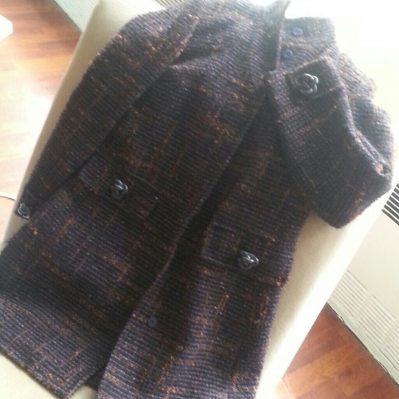 Red VALENTINO Purple Tweed Coat - Picture 3 of 4
