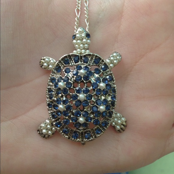 Lauren Conrad Blue Turtle Necklace