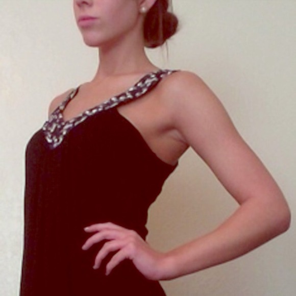 Woven Black Dress