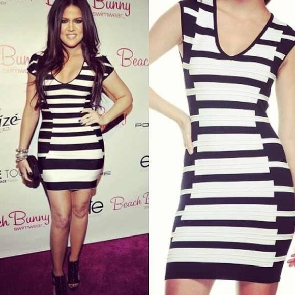 Black/white bandage dress! Last Small one left