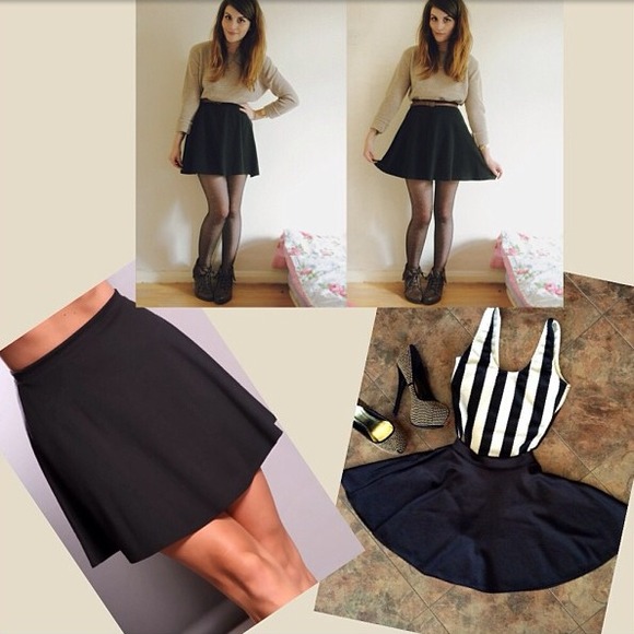 Black skater skirt Small